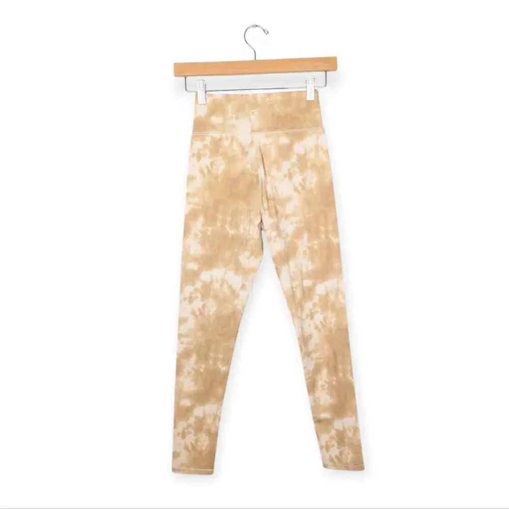 NWT GAP Fit Teen Neutral Tie Dye Cross Over Leggings Size Girl's 12